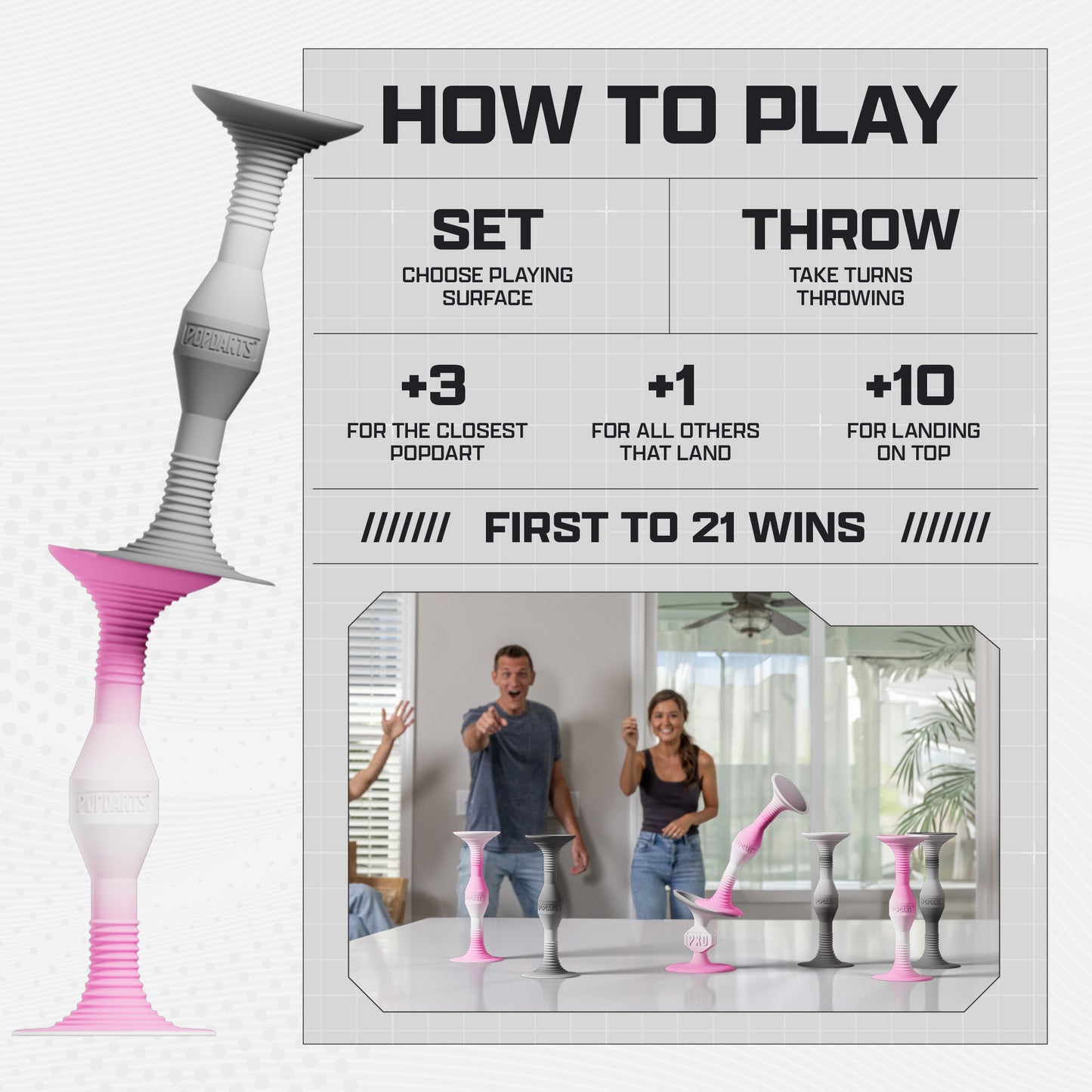 Popdarts Pro Pack (Pink & Gray) *New Packaging*
